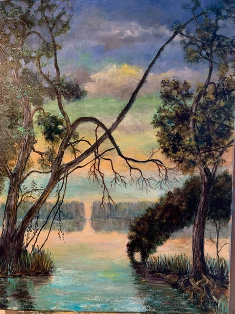 Peinture Originale De Peter Reichle – 'Miracle Violet' – Acrylique Signée 75x50cm